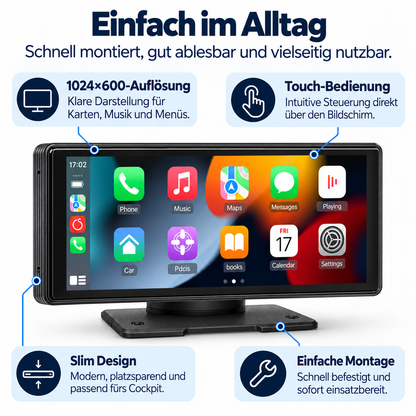 Navio – 10,26" Touchscreen mit kabellosem CarPlay & Android Auto