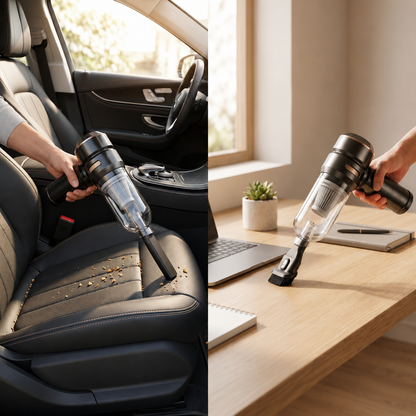 AeroClean – Tragbarer Akku-Sauger mit Bürstenmotor