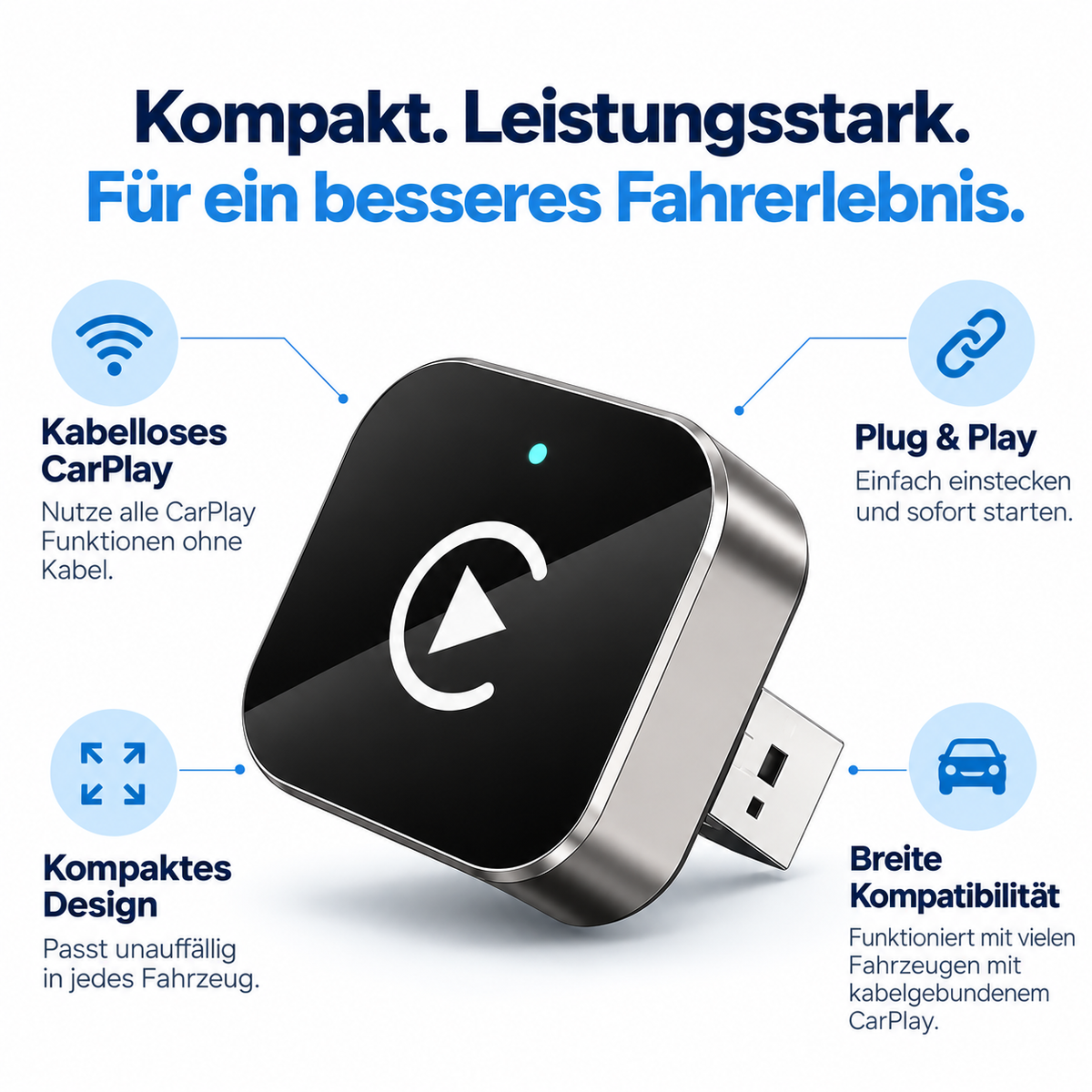 NeoConnect – Kabelloser CarPlay & Android Auto Adapter