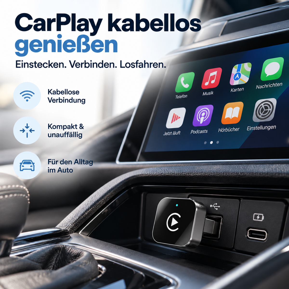 NeoConnect – Kabelloser CarPlay & Android Auto Adapter