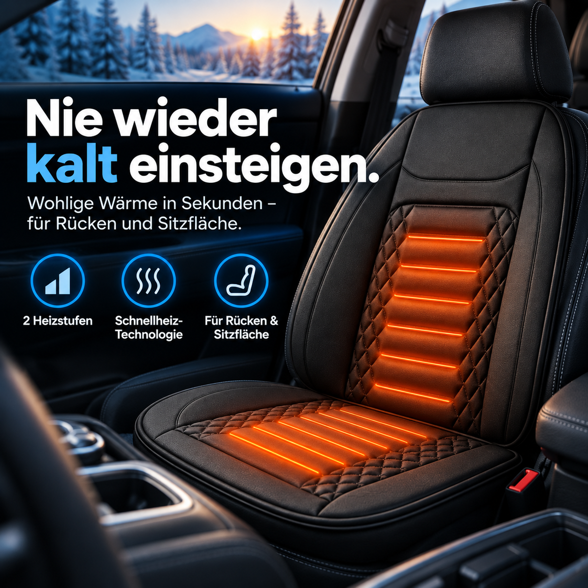 Calido – Beheizbare Premium Autositzauflage